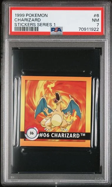 1999 Pokemon Stickers Series 1 Charizard #6 card image