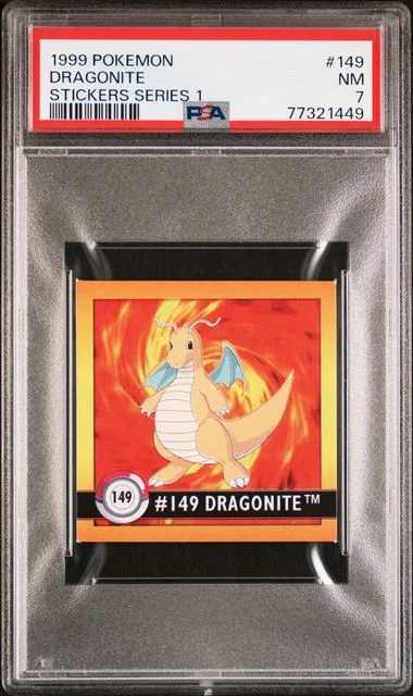 1999 Pokemon Stickers Series 1 Dragonite #149 card image