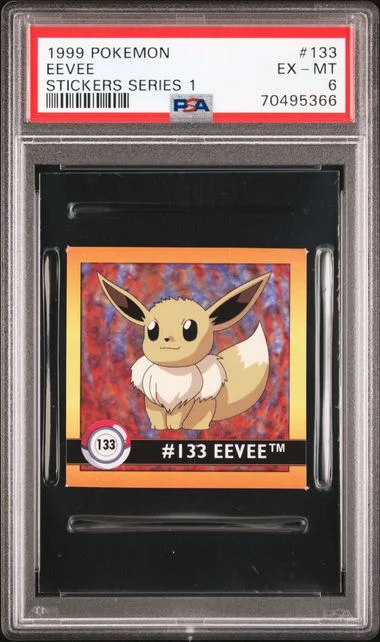 1999 Pokemon Stickers Series 1 Eevee #133 card image
