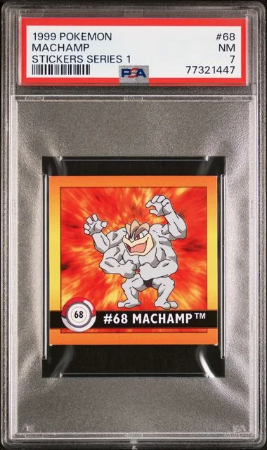1999 Pokemon Stickers Series 1 Machamp #68 card image