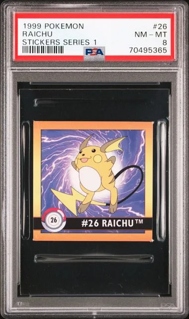1999 Pokemon Stickers Series 1 Raichu #26 card image