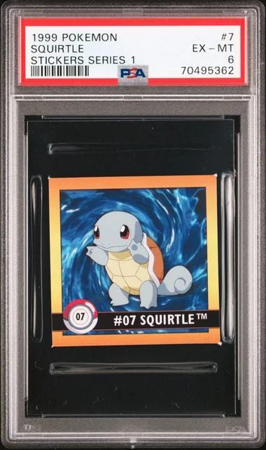 1999 Pokemon Stickers Series 1 Squirtle #7 card image