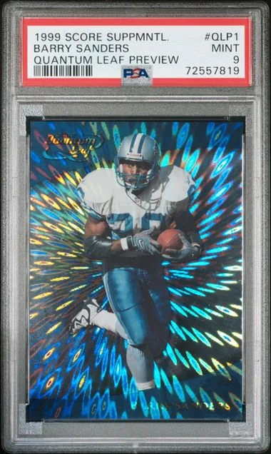 1999 Score Barry Sanders Supplemental Quantum Leaf Preview #QLP-1 card image