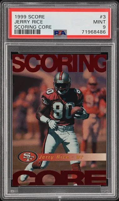 1999 Score Jerry Rice Scoring Core #3 card image