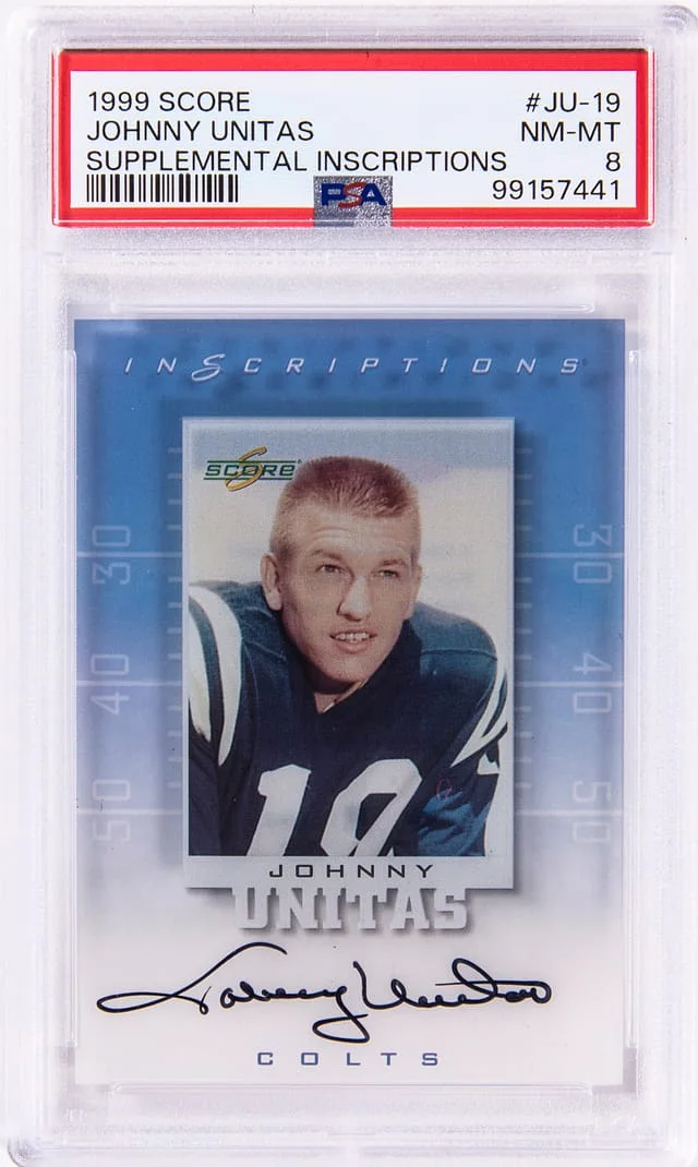 1999 Score Johnny Unitas Supplemental Inscriptions #JU-19 card image