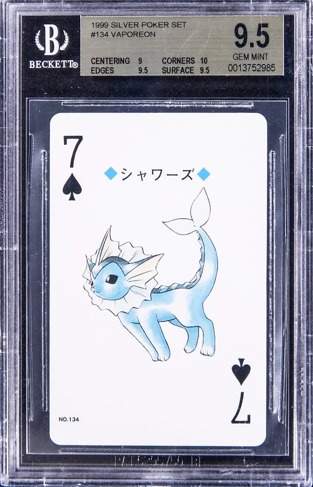 1999 Silver Poker Set Vaporeon #134 card image