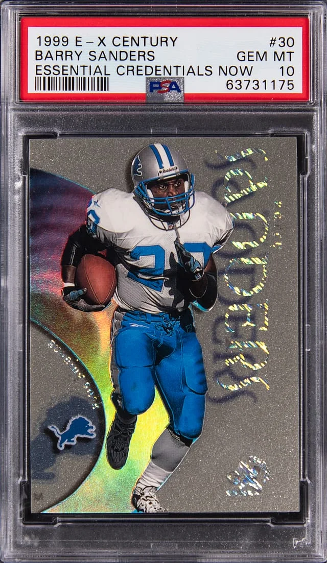 1999 SkyBox E-X Barry Sanders Century Essential Credentials Now #30 card image