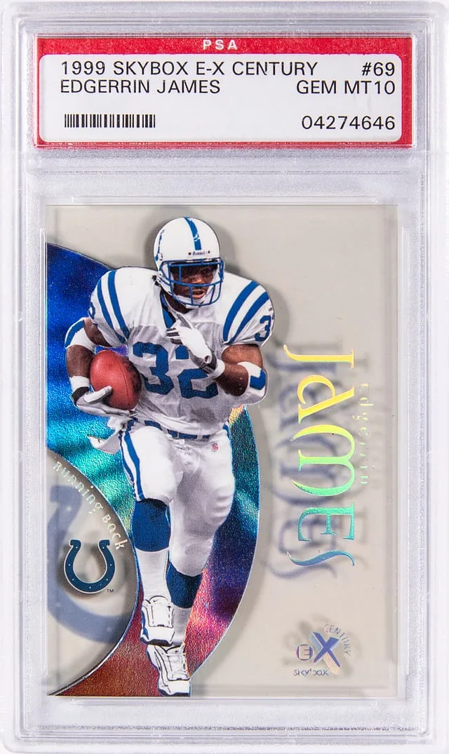 1999 SkyBox E-X Edgerrin James Century #69 card image