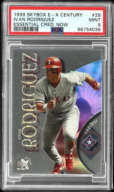 1999 SkyBox E-X Ivan Rodriguez Century Essential Credentials Future #28 card image