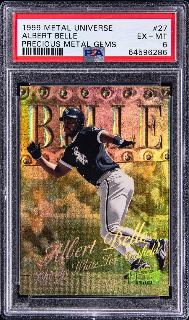 1999 SkyBox Metal Universe Albert Belle Precious Metal Gems (PMG) #27 card image