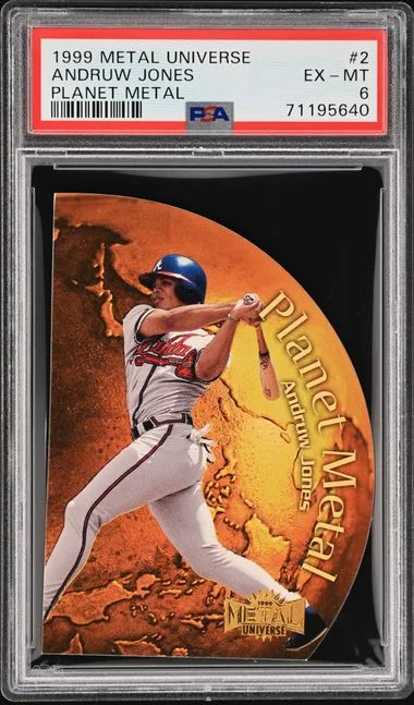 1999 SkyBox Metal Universe Andruw Jones Planet Metal #2 card image