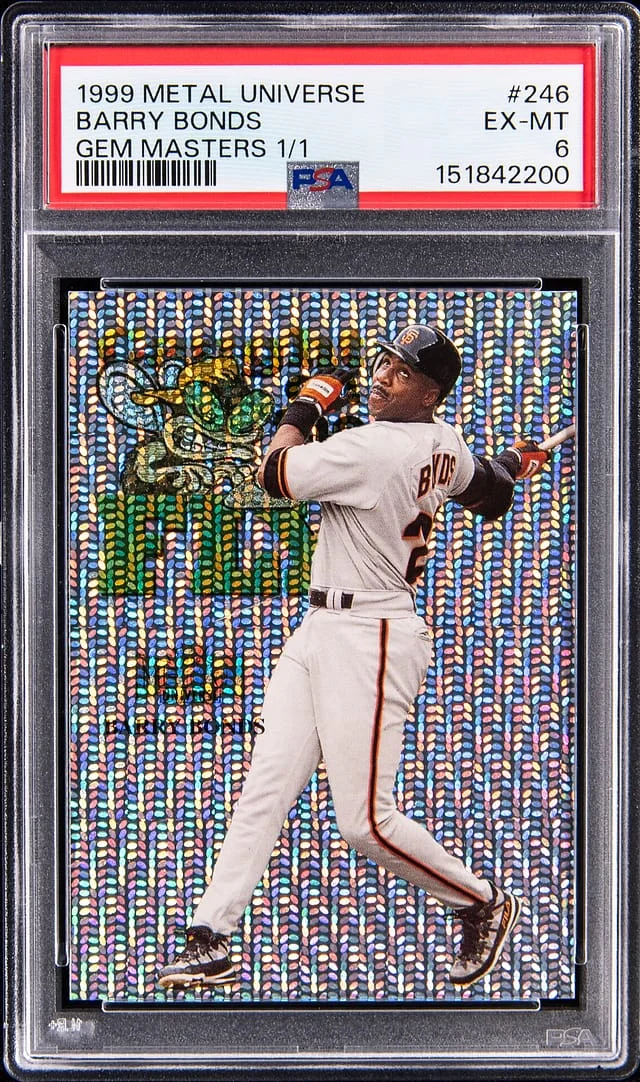 1999 SkyBox Metal Universe Barry Bonds Gem Masters #246 card image