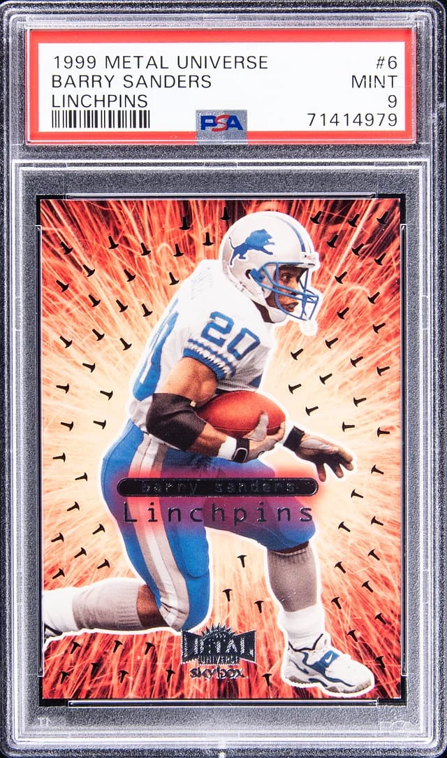 1999 SkyBox Metal Universe Barry Sanders Linchpins #6 card image