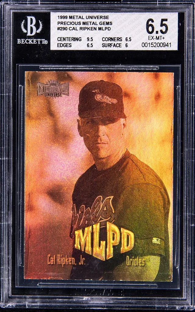 1999 SkyBox Metal Universe Cal Ripken Jr. Precious Metal Gems (PMG) #290 card image