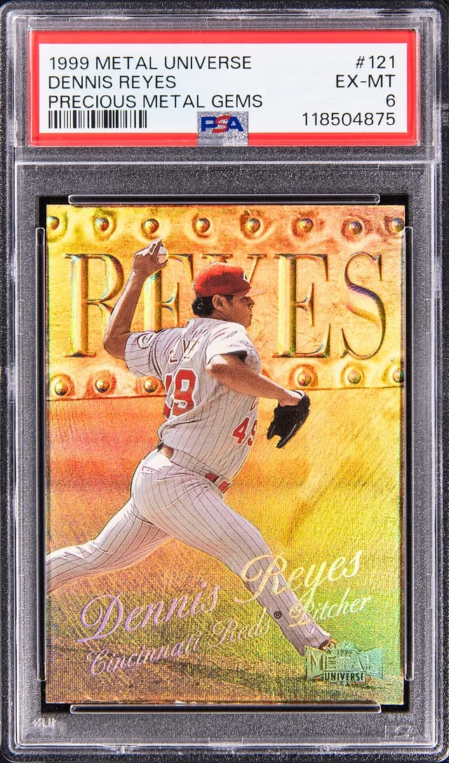 1999 SkyBox Metal Universe Dennis Reyes Precious Metal Gems #121 card image