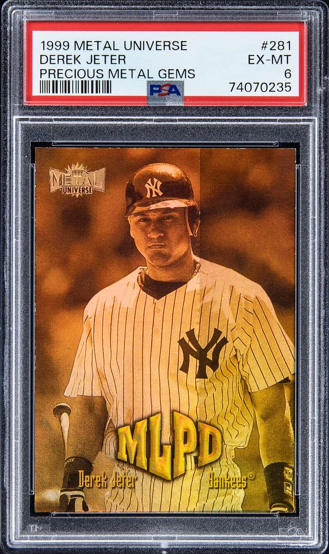 1999 SkyBox Metal Universe Derek Jeter Precious Metal Gems (PMG) #281 card image
