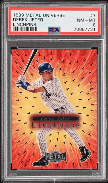 1999 SkyBox Metal Universe Derek Jeter Linchpins #7 card image