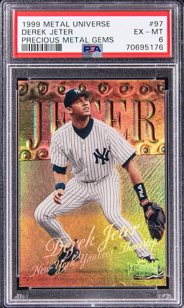 1999 SkyBox Metal Universe Derek Jeter Precious Metal Gems (PMG) #97 card image