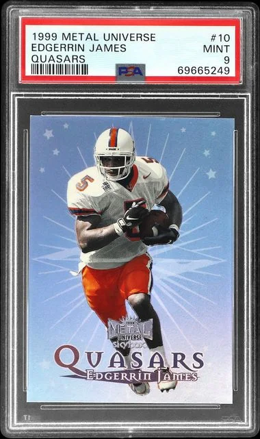 1999 SkyBox Metal Universe Edgerrin James Quasars #10 card image