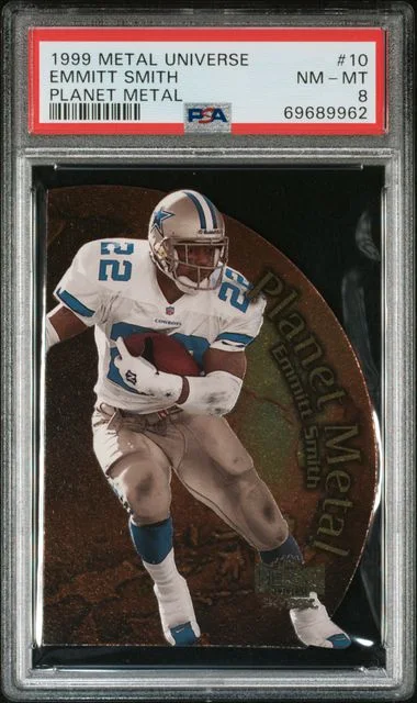 1999 SkyBox Metal Universe Emmitt Smith Planet Metal #10 card image