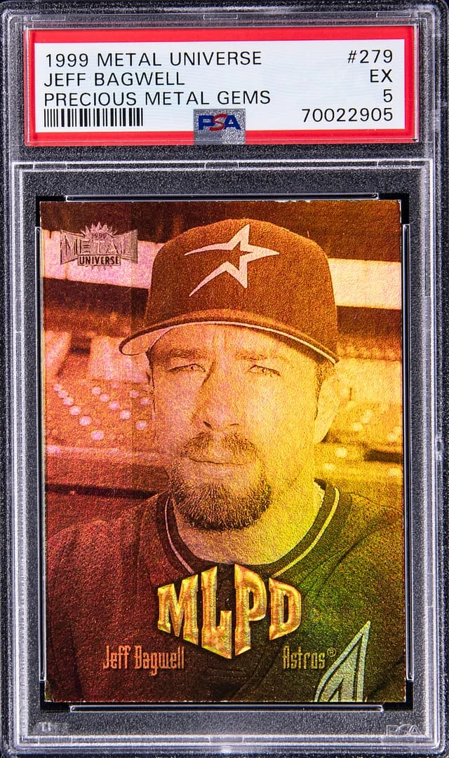 1999 SkyBox Metal Universe Jeff Bagwell Precious Metal Gems (PMG) #279 card image