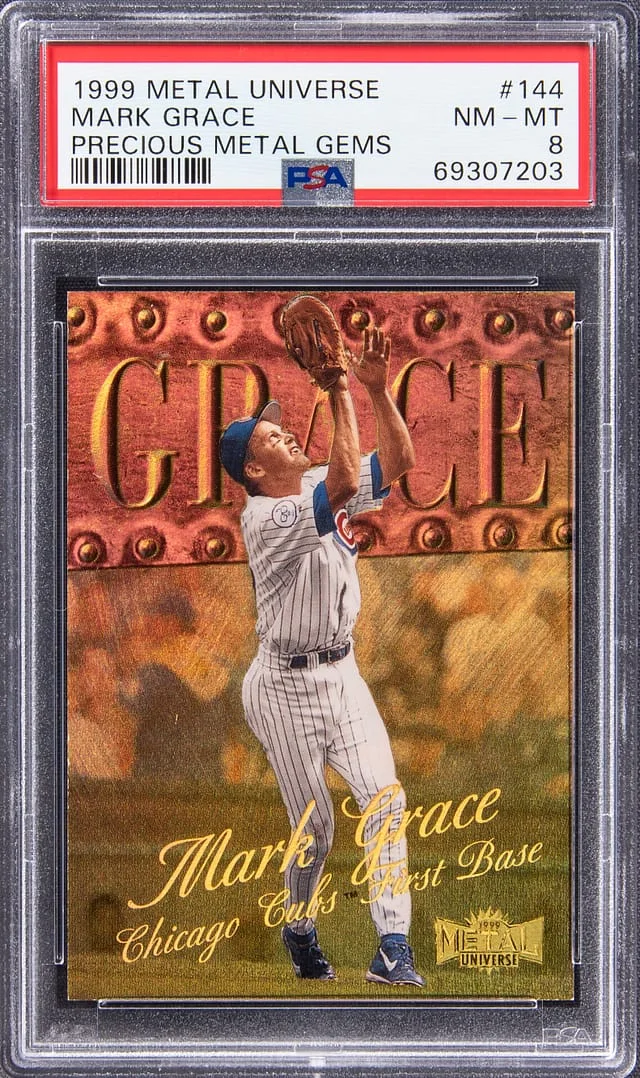 1999 SkyBox Metal Universe Mark Grace Precious Metal Gems (PMG) #144 card image