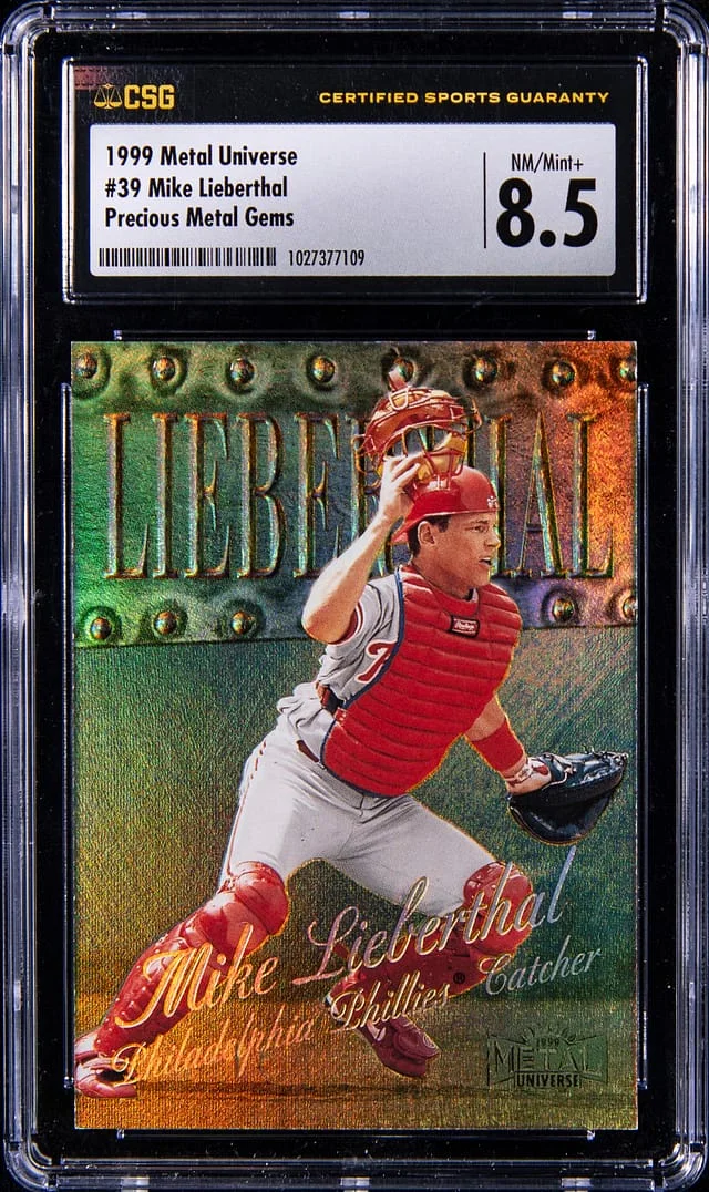 1999 SkyBox Metal Universe Mike Lieberthal Precious Metal Gems (PMG) #39 card image