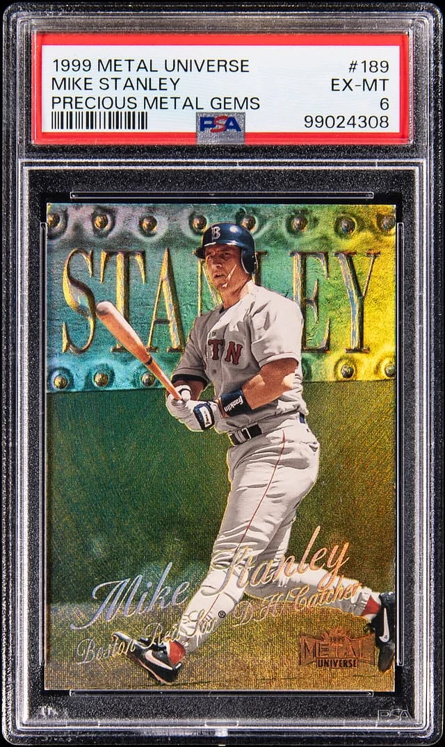 1999 SkyBox Metal Universe Mike Stanley Precious Metal Gems #189 card image