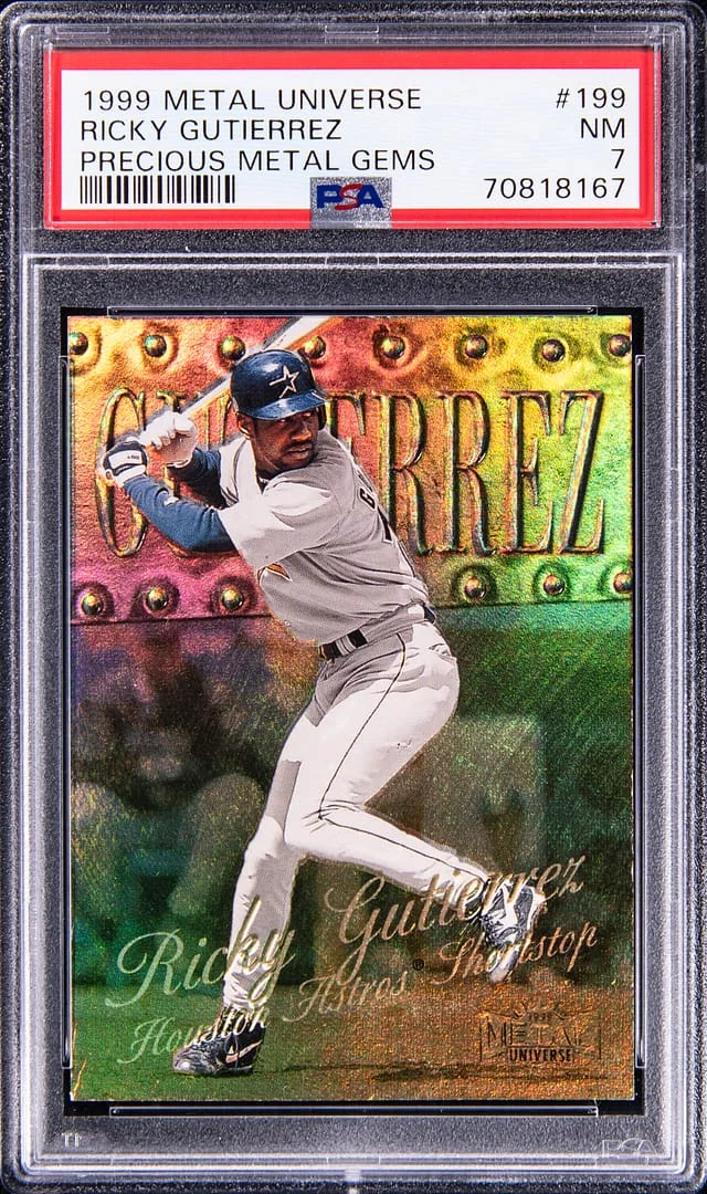 1999 SkyBox Metal Universe Ricky Gutierrez Precious Metal Gems (PMG) #199 card image