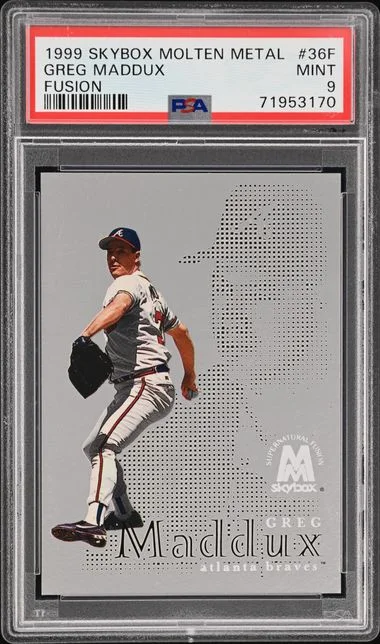 1999 SkyBox Molten Metal Greg Maddux Fusion #36F card image