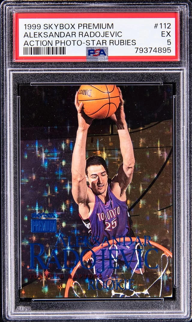 1999 SkyBox Premium Alexsandar Radojevic Star Rubies Action Photo #112 card image