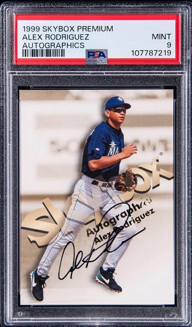 1999 SkyBox Premium Autographics Alex Rodriguez #no-number card image