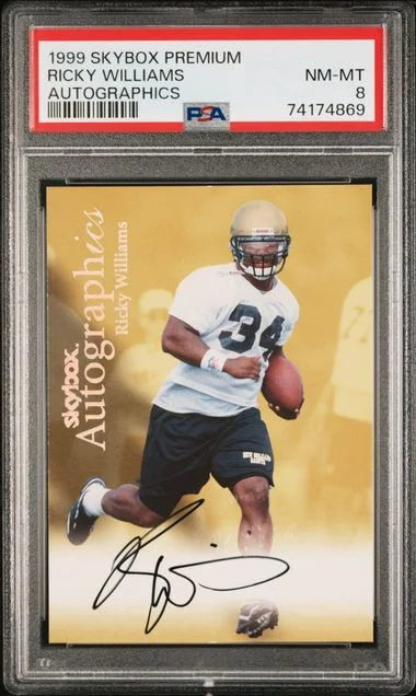 1999 SkyBox Premium Autographics Ricky Williams #no-number card image