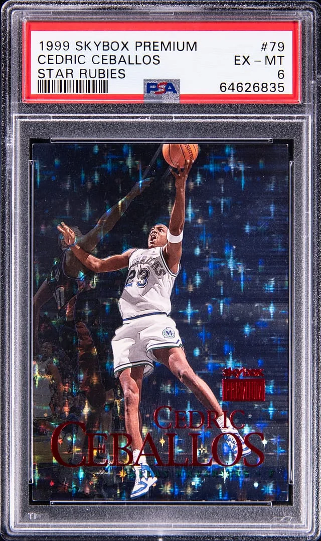 1999 SkyBox Premium Cedric Ceballos Star Rubies #79 card image
