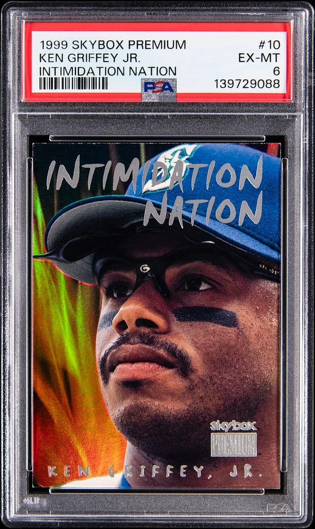 1999 SkyBox Premium Ken Griffey Jr. Intimidation Nation #10 card image