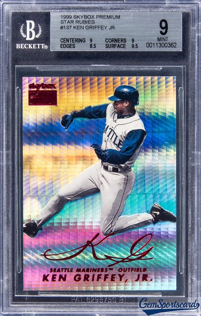 1999 SkyBox Premium Ken Griffey Jr. Star Rubies #137 card image