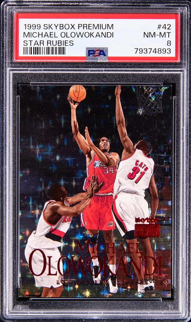 1999 SkyBox Premium Michael Olowokandi Star Rubies #42 card image