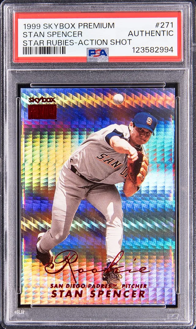 1999 SkyBox Premium Stan Spencer Srtar Rubies Action Shot #271 card image