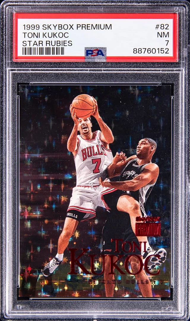 1999 SkyBox Premium Toni Kukoc Star Rubies #82 card image