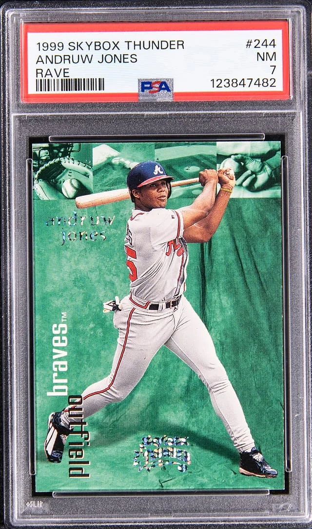 1999 SkyBox Thunder Andruw Jones Rave #244 card image