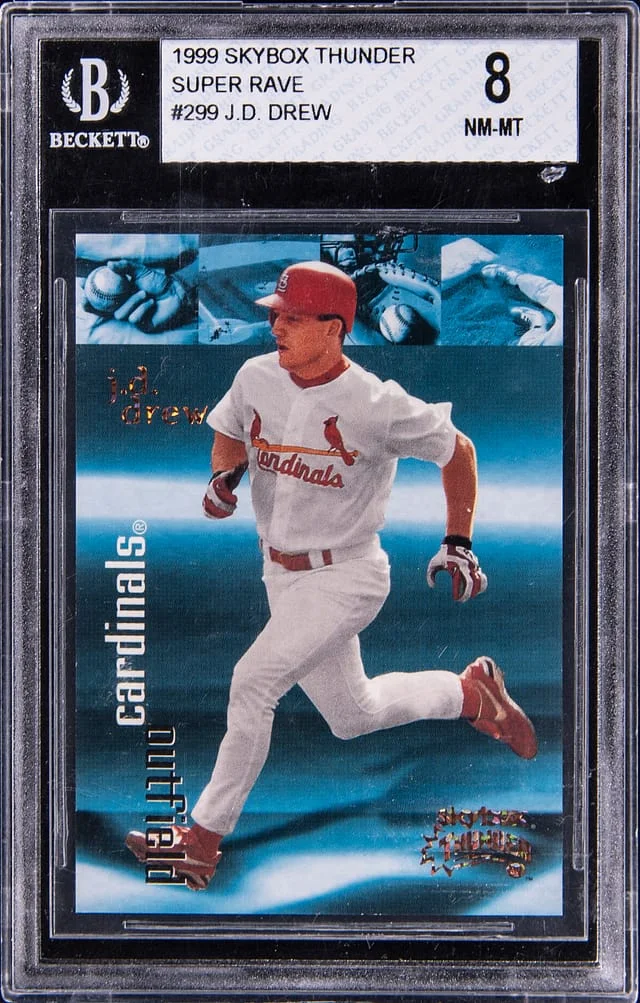 1999 SkyBox Thunder J.D. Drew Super Rave #299 card image