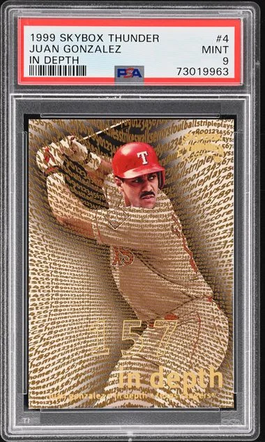 1999 SkyBox Thunder Juan Gonzalez In Depth #4 card image