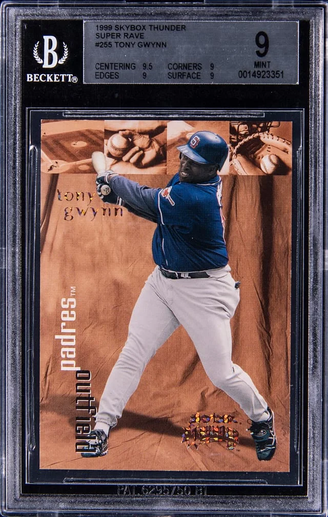 1999 SkyBox Thunder Tony Gwynn Super Rave #255 card image