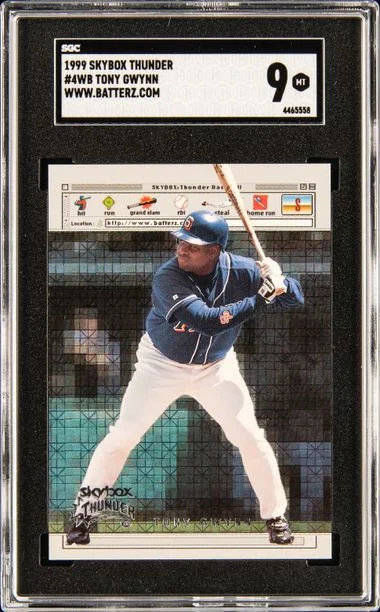 1999 SkyBox Thunder Tony Gwynn Www.Batterz.Com #4WB card image