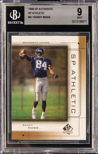 1999 SP Authentic Randy Moss #A1 card image