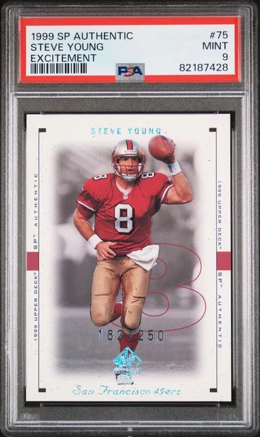 1999 SP Authentic Steve Young Excitement #75 card image