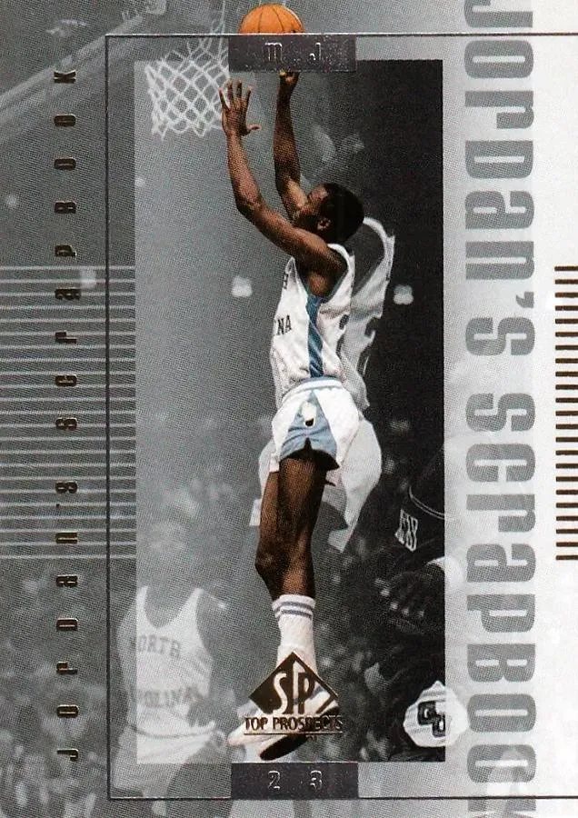 1999 SP Top Prospects Michael Jordan Jordan's Scrapbook #J12 card image