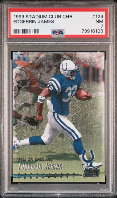1999 Stadium Club Edgerrin James Chrome #123 card image