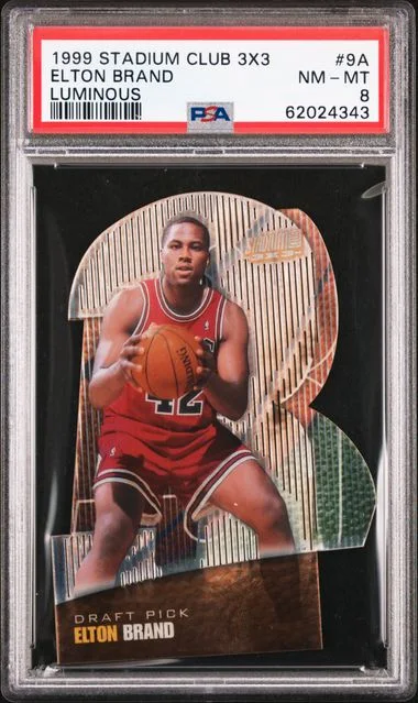 1999 Stadium Club Elton Brand 3X3 Luminous #9A card image