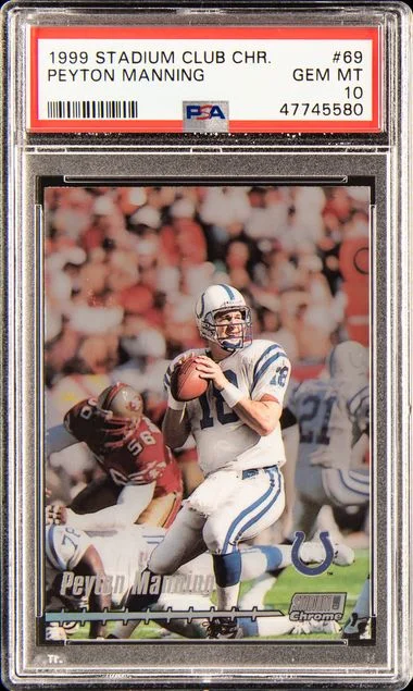 1999 Stadium Club Peyton Manning Chrome #69 card image